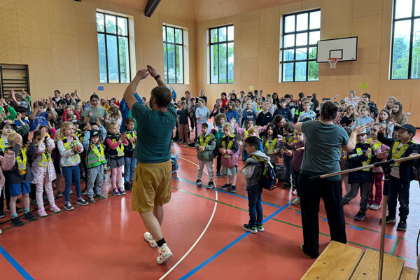 gemeinsamer Morgenstart Projektwoche Pestalozzi